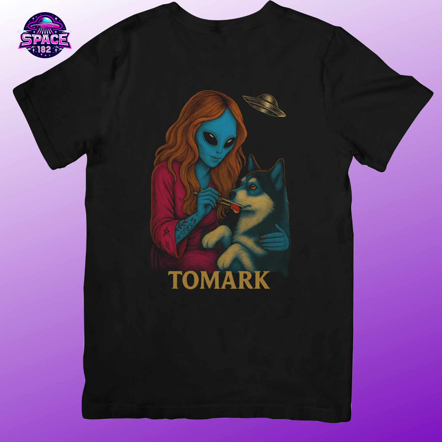 Cammiseta Oficial Alienigena Japonesa Com Cachorro Husky Plus Size Sem  Aquarela