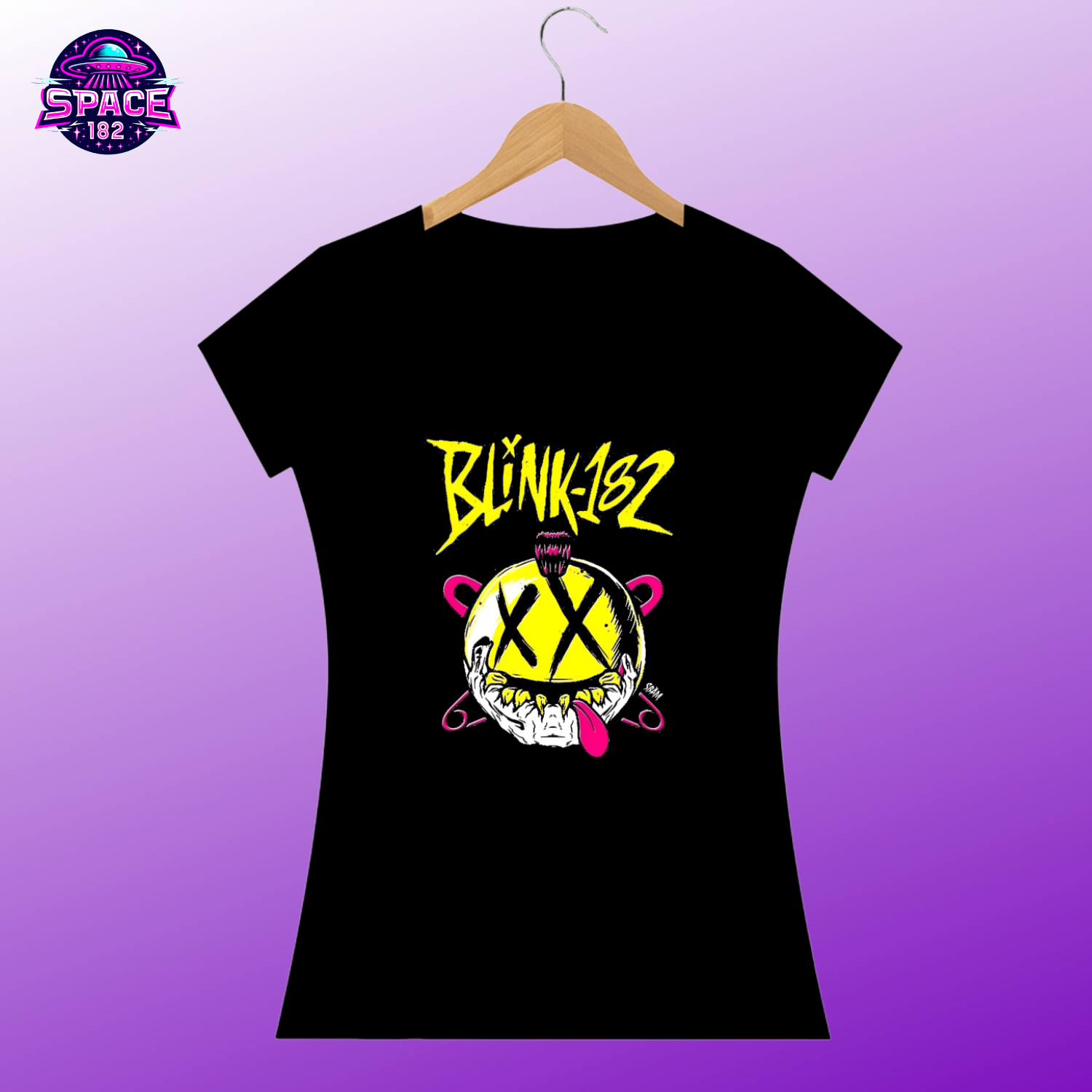 Camiseta blink 182  Feminina  caveira Quality 