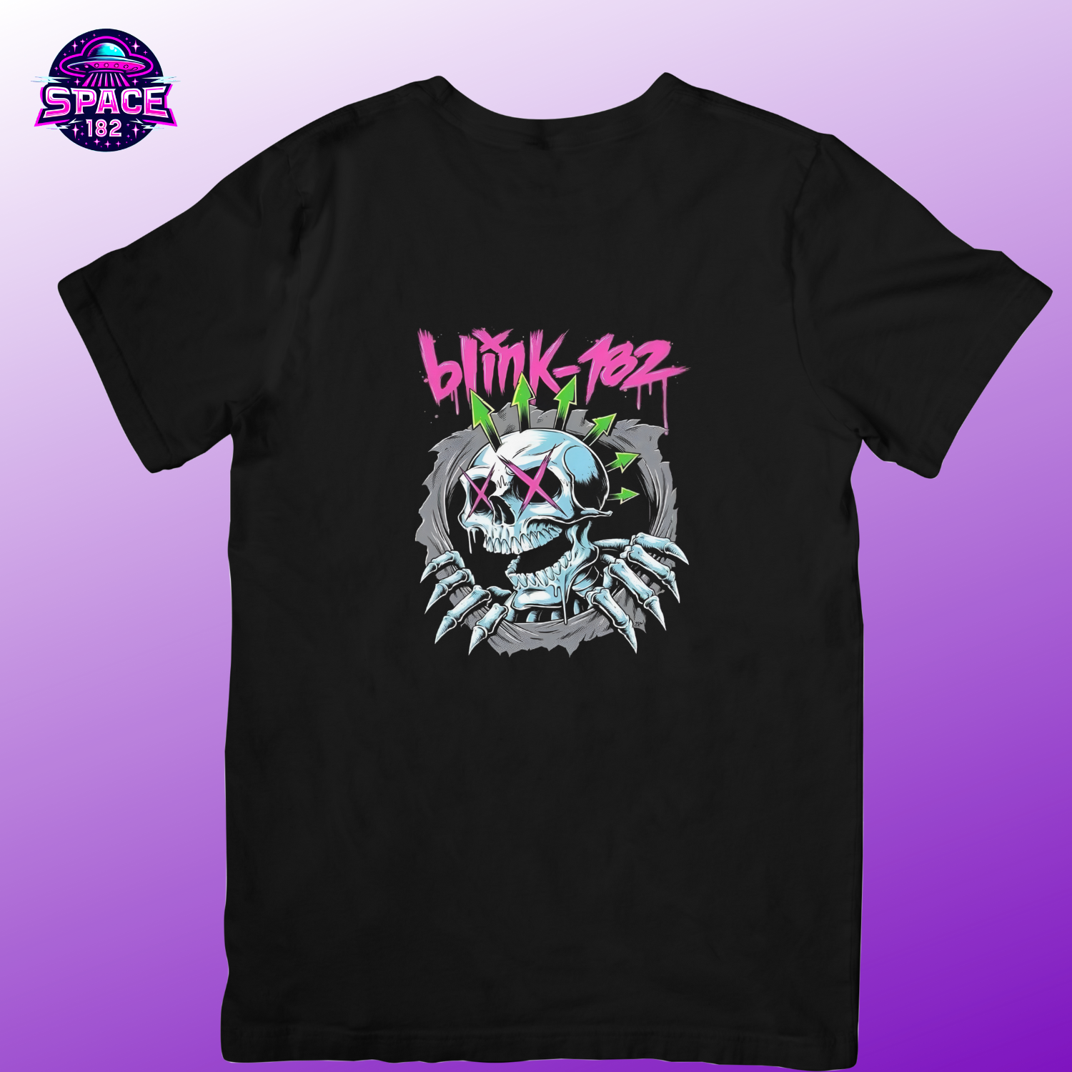 Camiseta  blink 182  caveira  Quality  