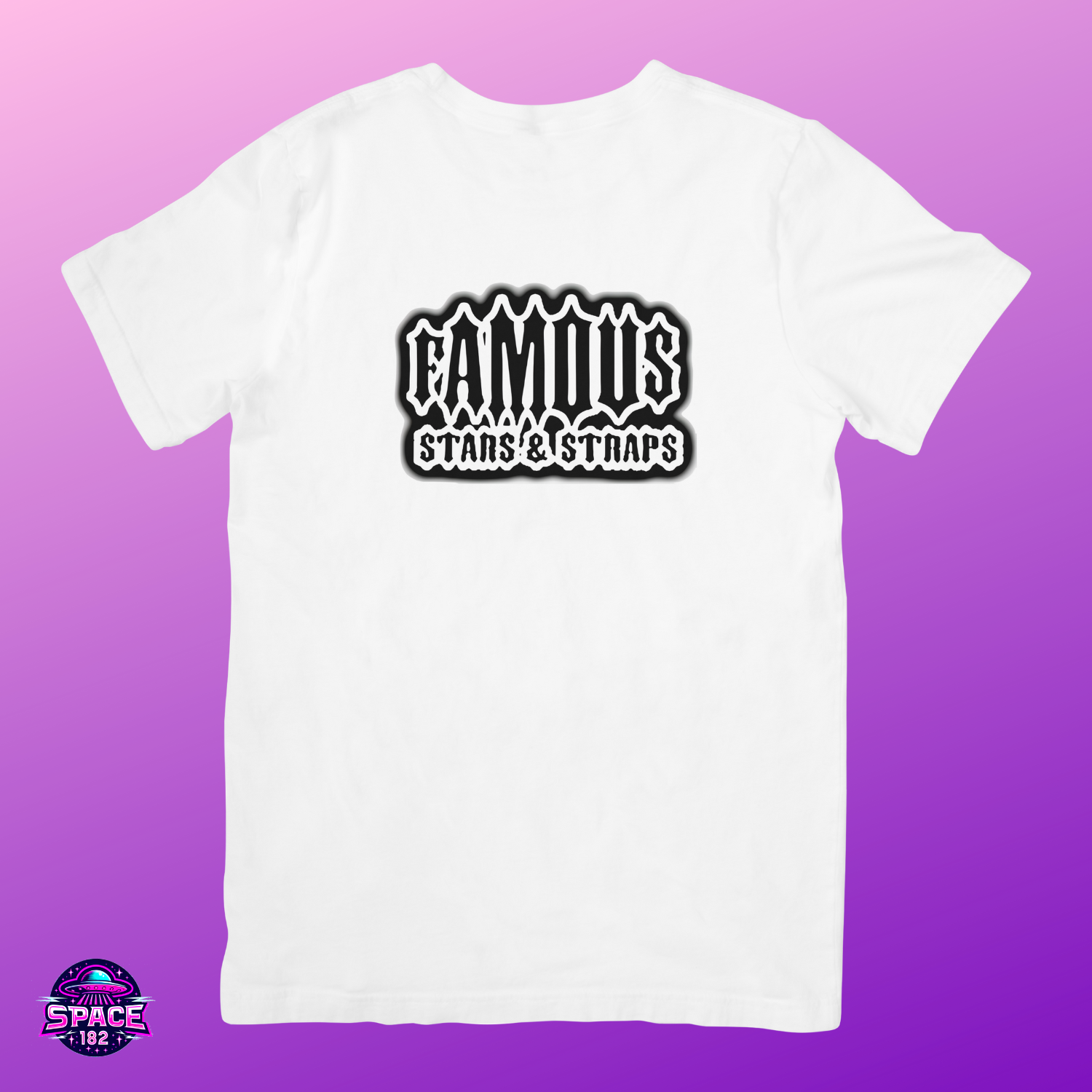 Nome do produto: Camiseta Famous Stars And Straps Rara no Brasil  (Com Fundo)