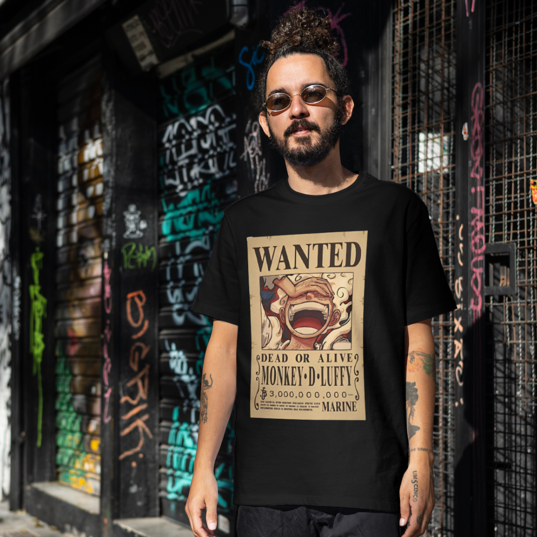 Nome do produto  Recompensa Máxima: Camiseta Procurado Luffy