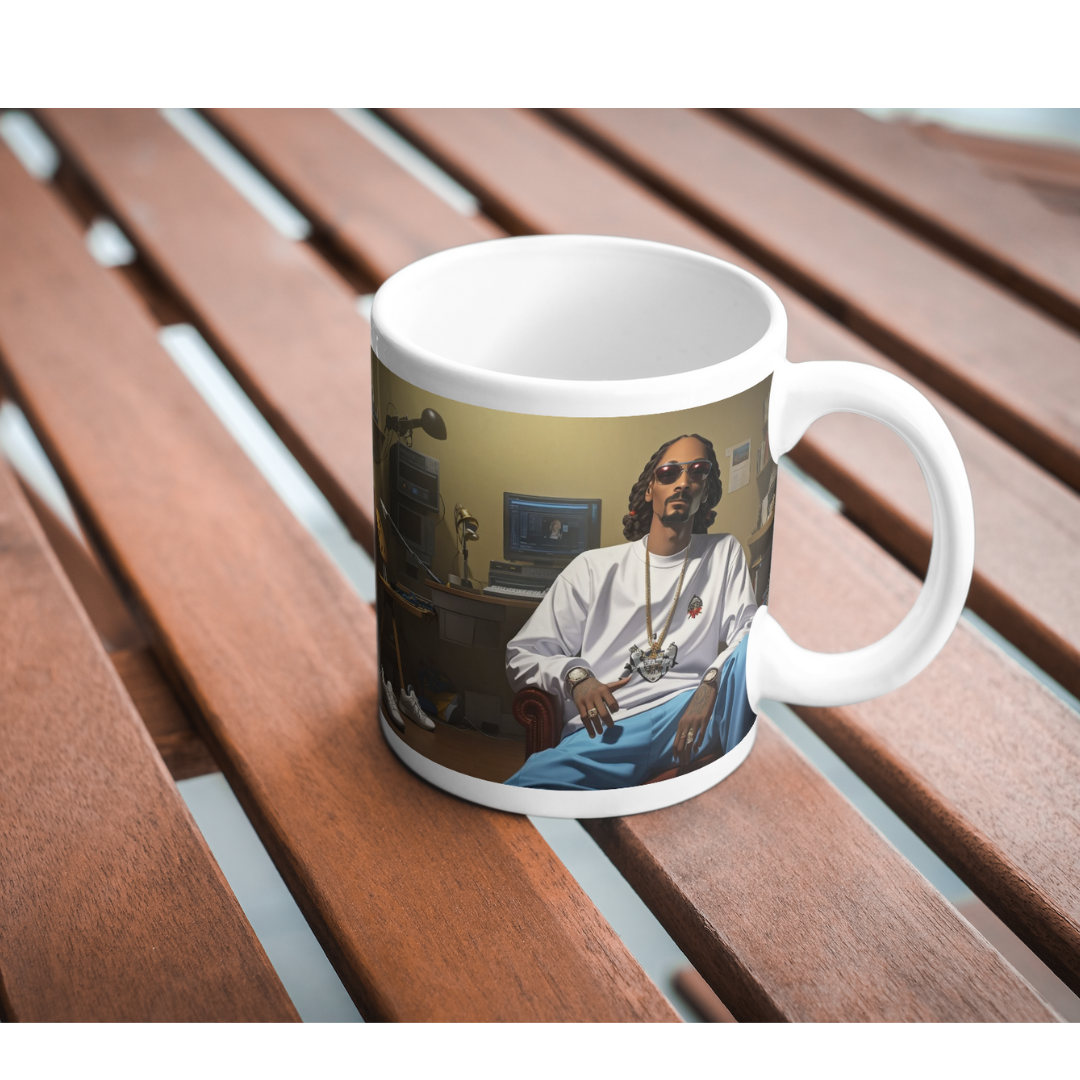 Nome do produto  Caneca Snoop Dogg: Relaxando em Grande Estilo