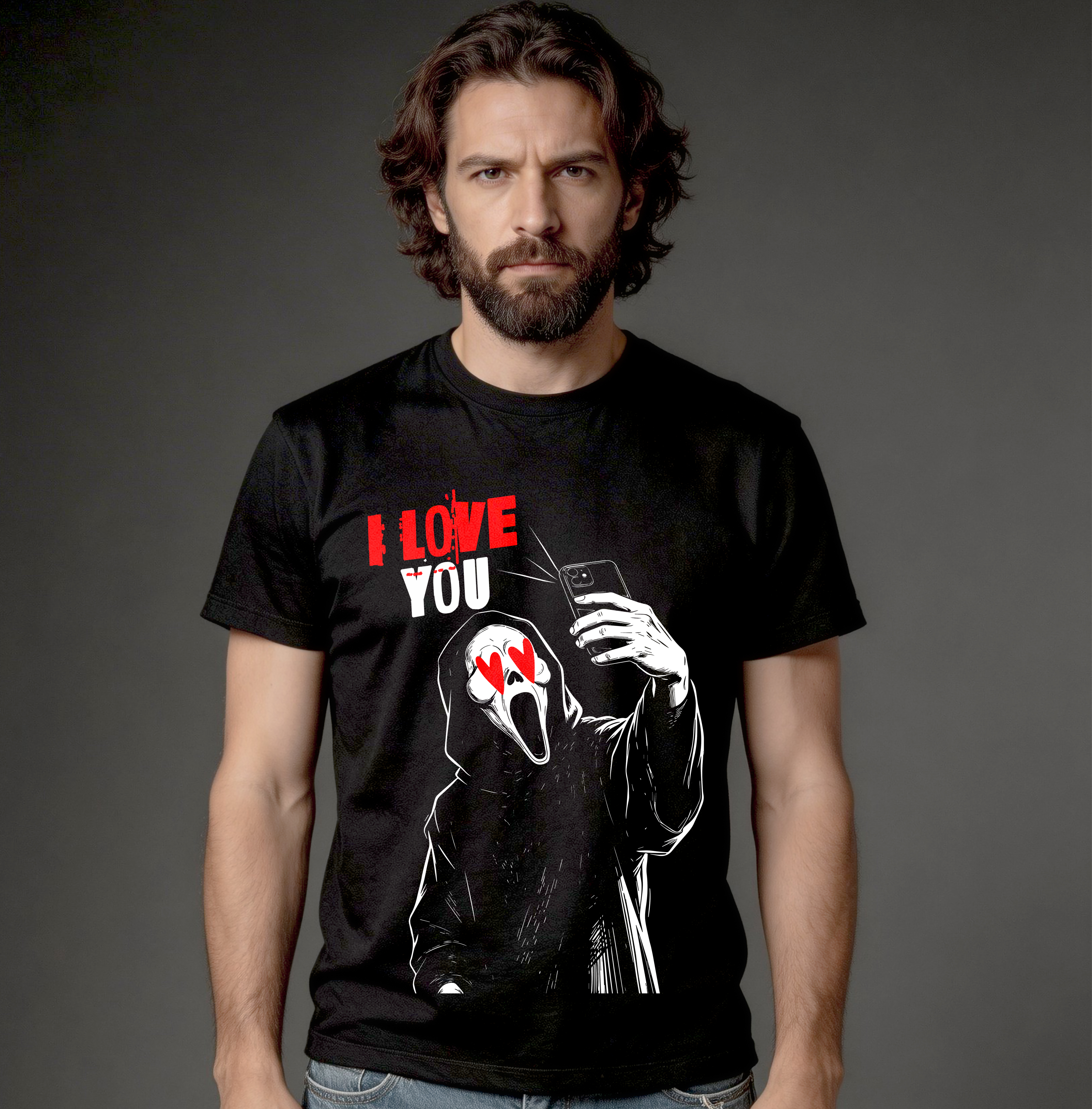Camiseta Quality - I Love You (Scream)