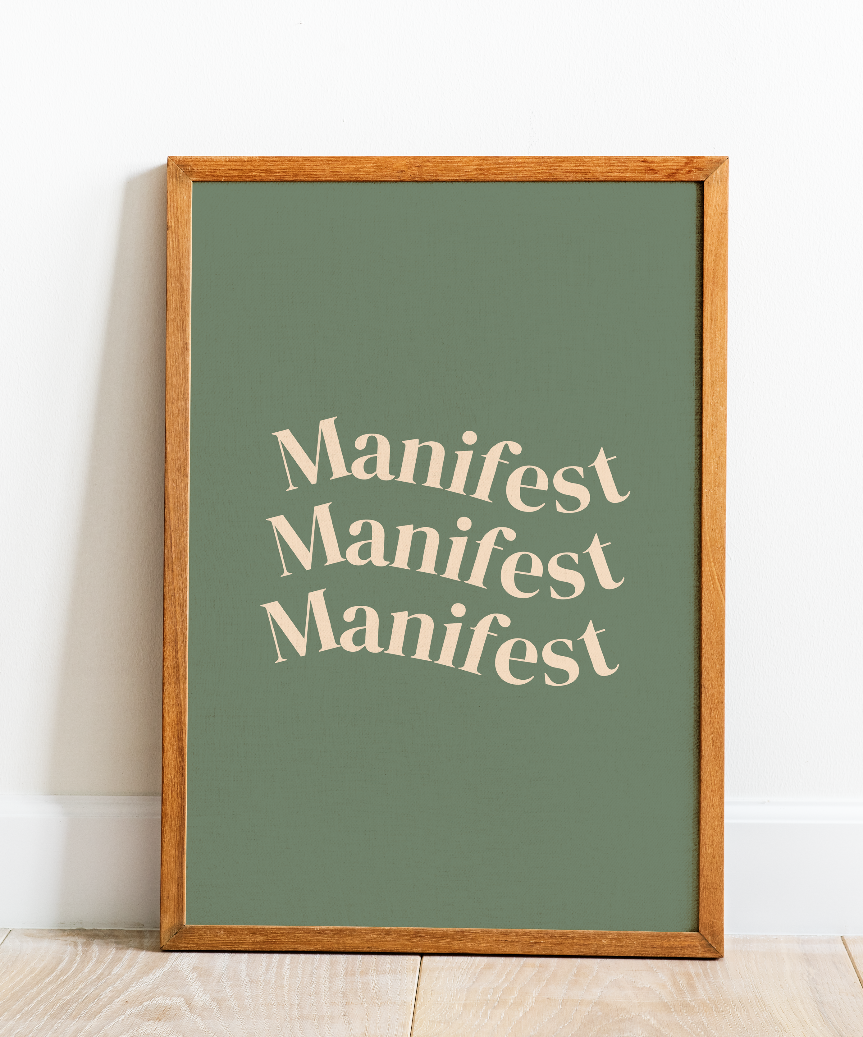 poster em tecido - manifest 3x (musgo)