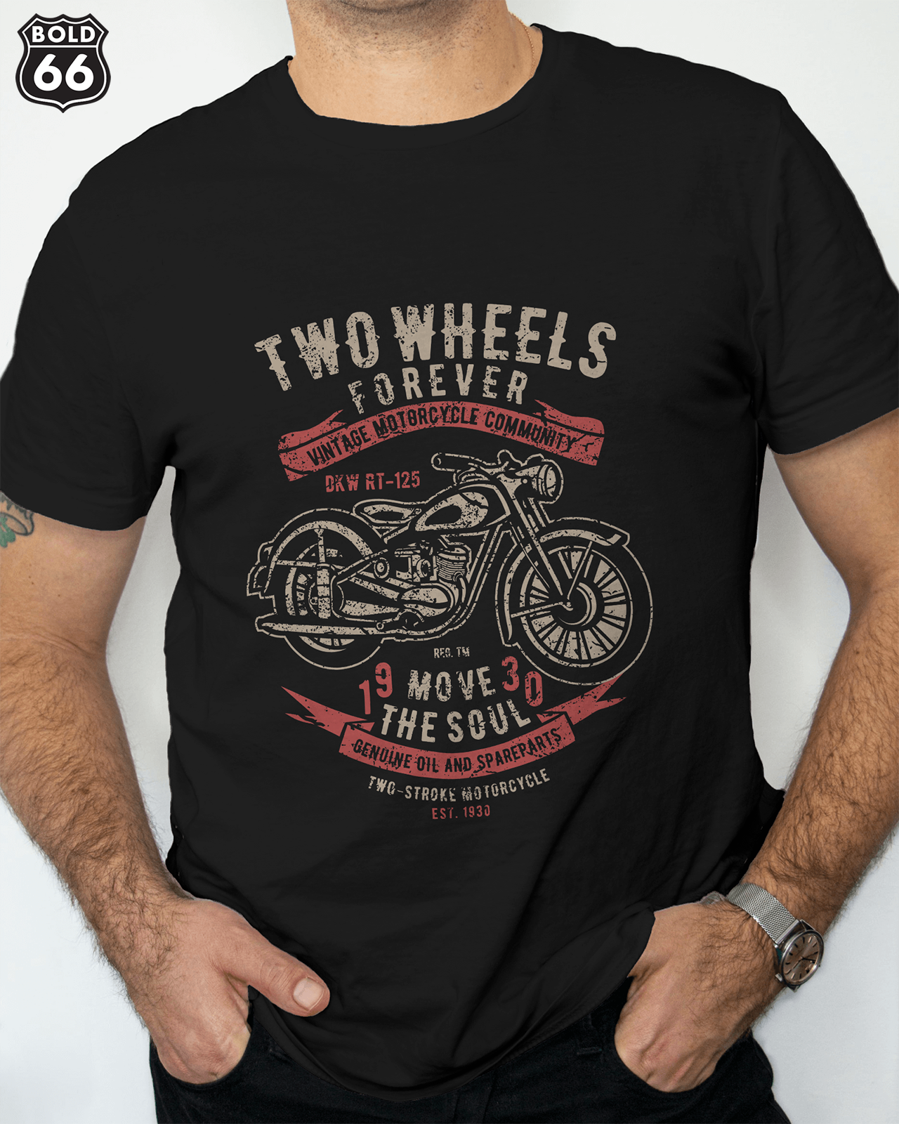 COLEÇÃO CLASSIC - Camiseta Two Wheels Forever