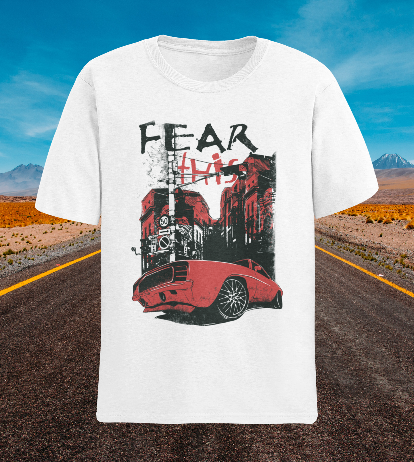 Camiseta RED CAR Unissex