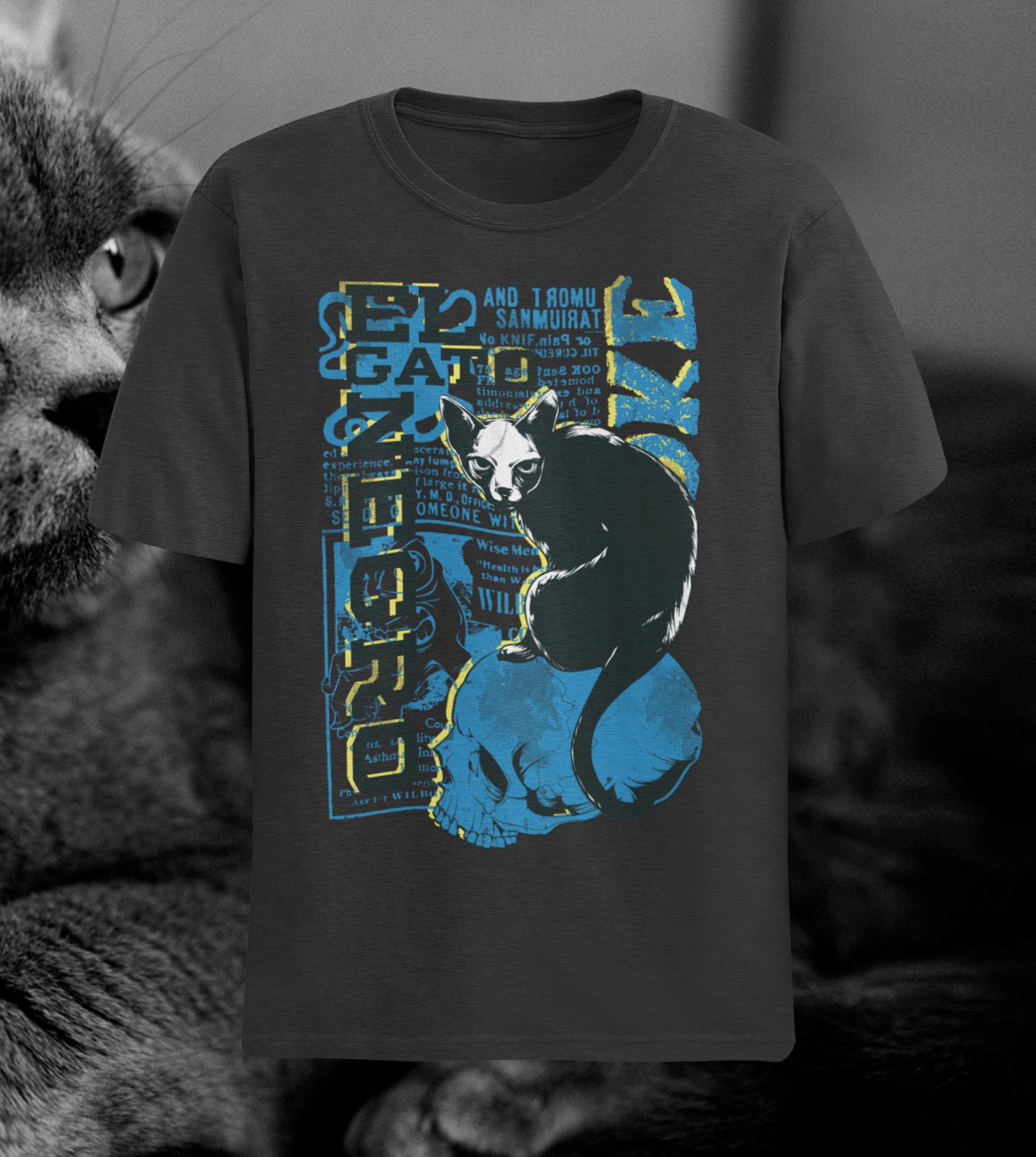 Camiseta BLACK CAT Unissex