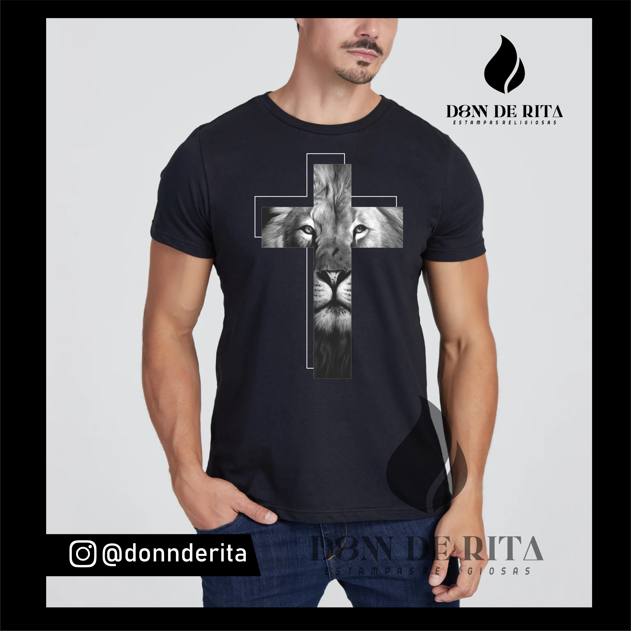 T-shirt Premium Leão