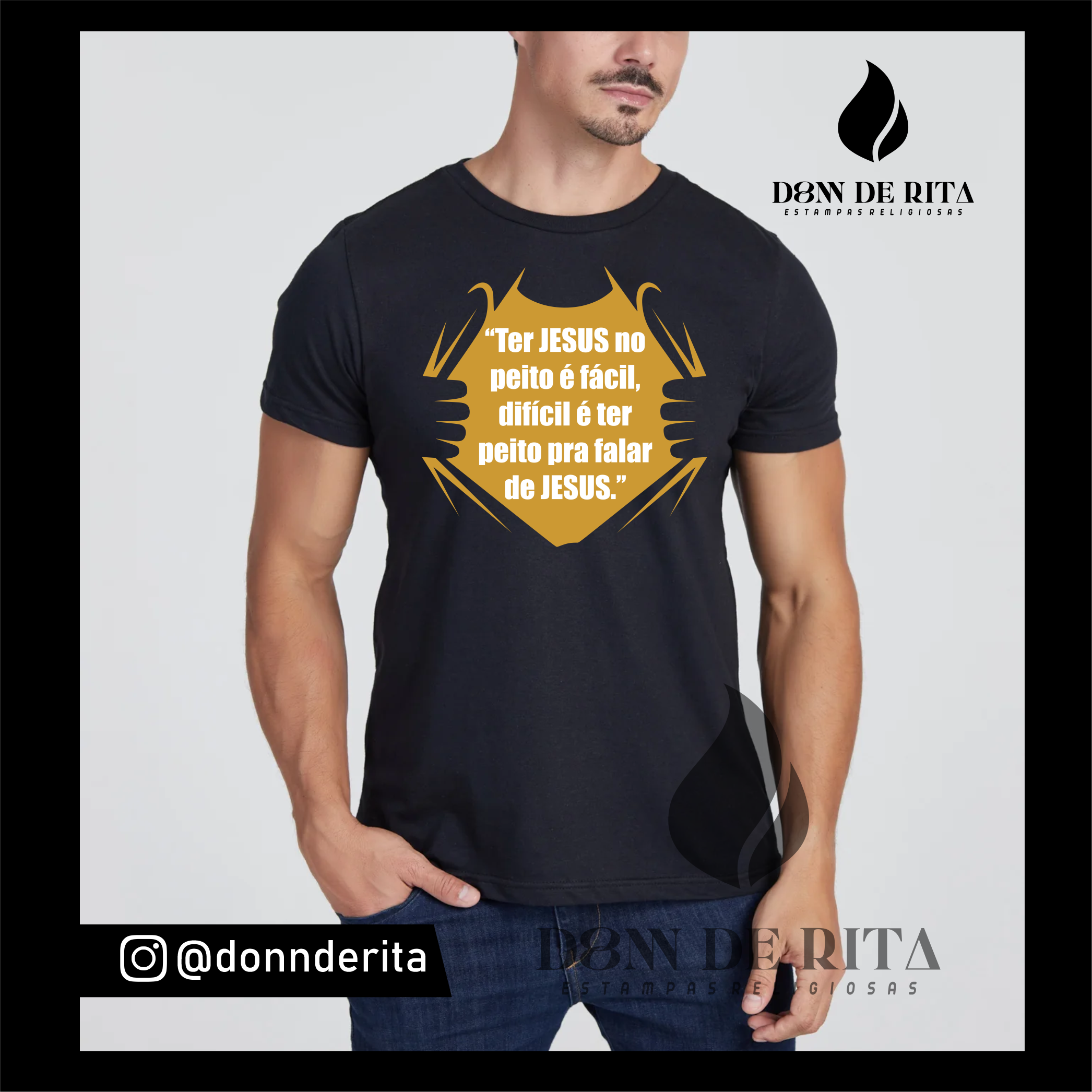 T-shirt Jesus no Peito