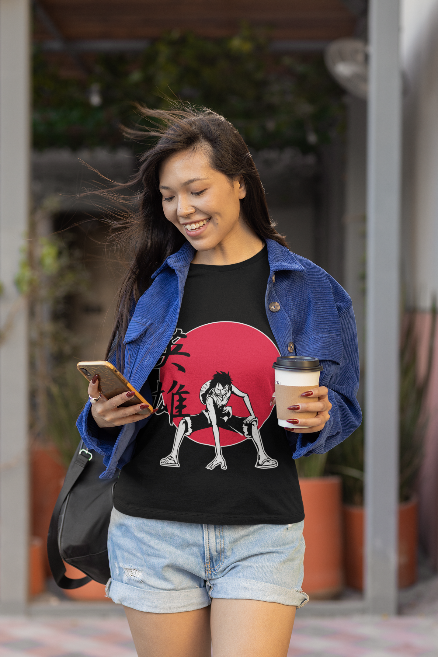 Camiseta feminina Luffy