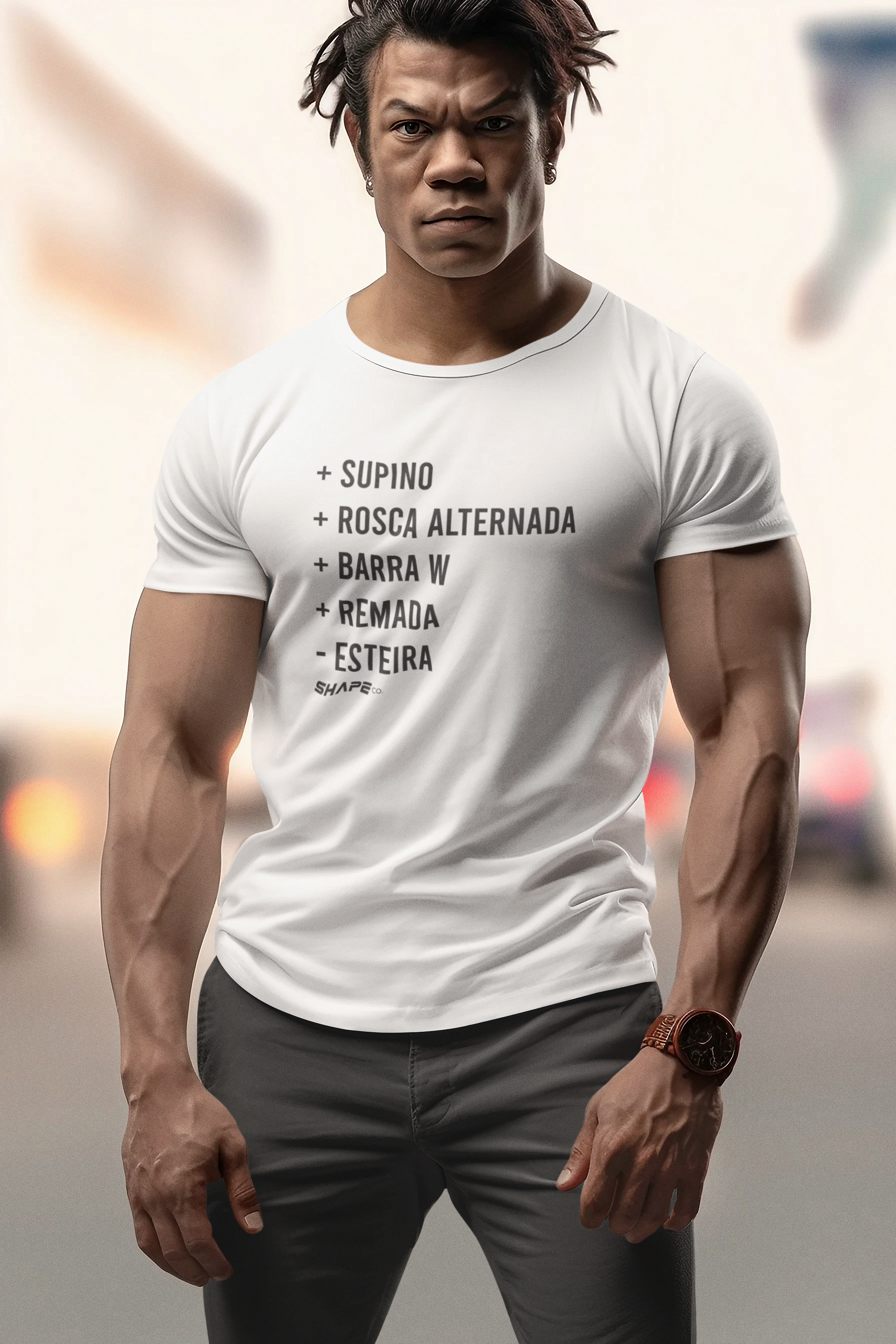 Camiseta Clássica Mais Supino, Menos Esteira
