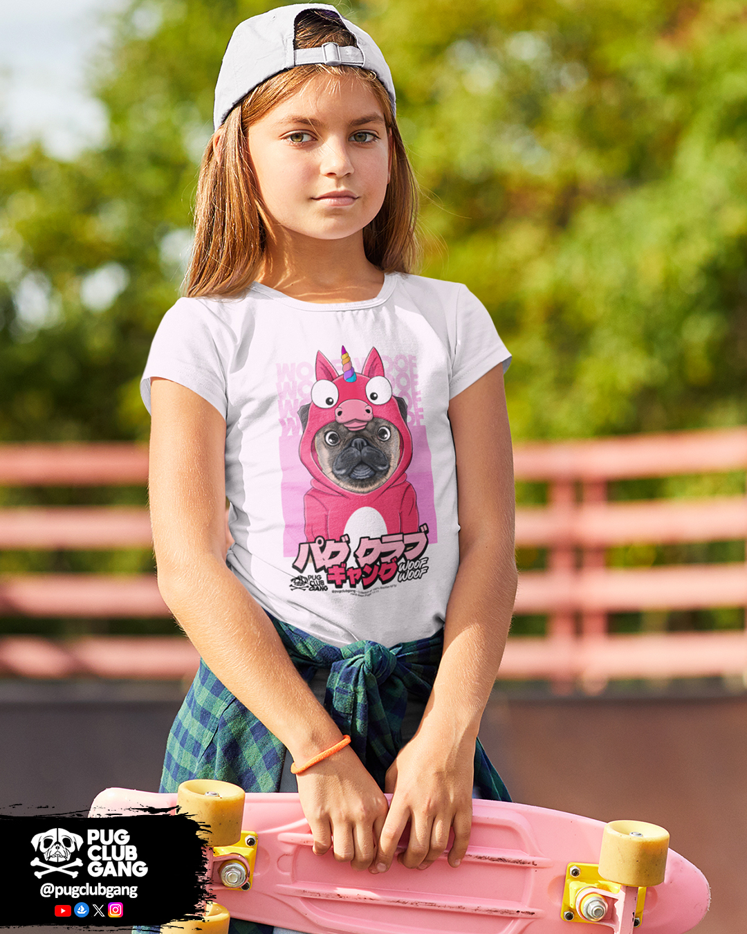 Camiseta Infantil Pug Unicórnio