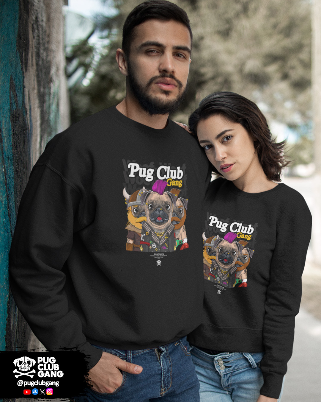 Moletom Pug Club Gang Oficial