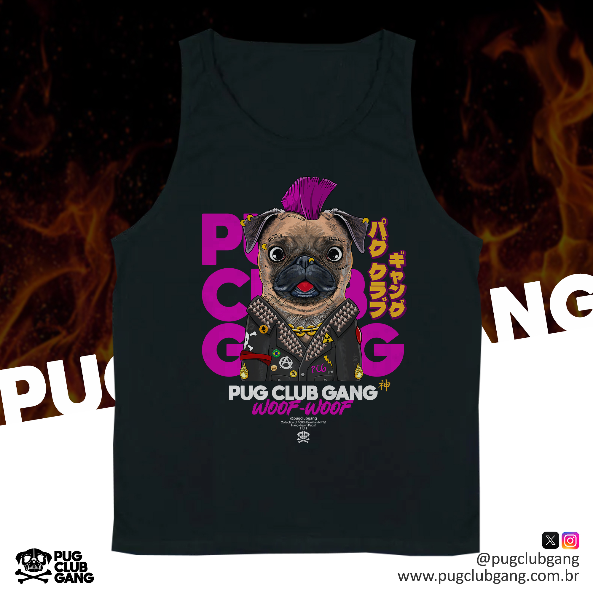 Camiseta Regata Pug Punk