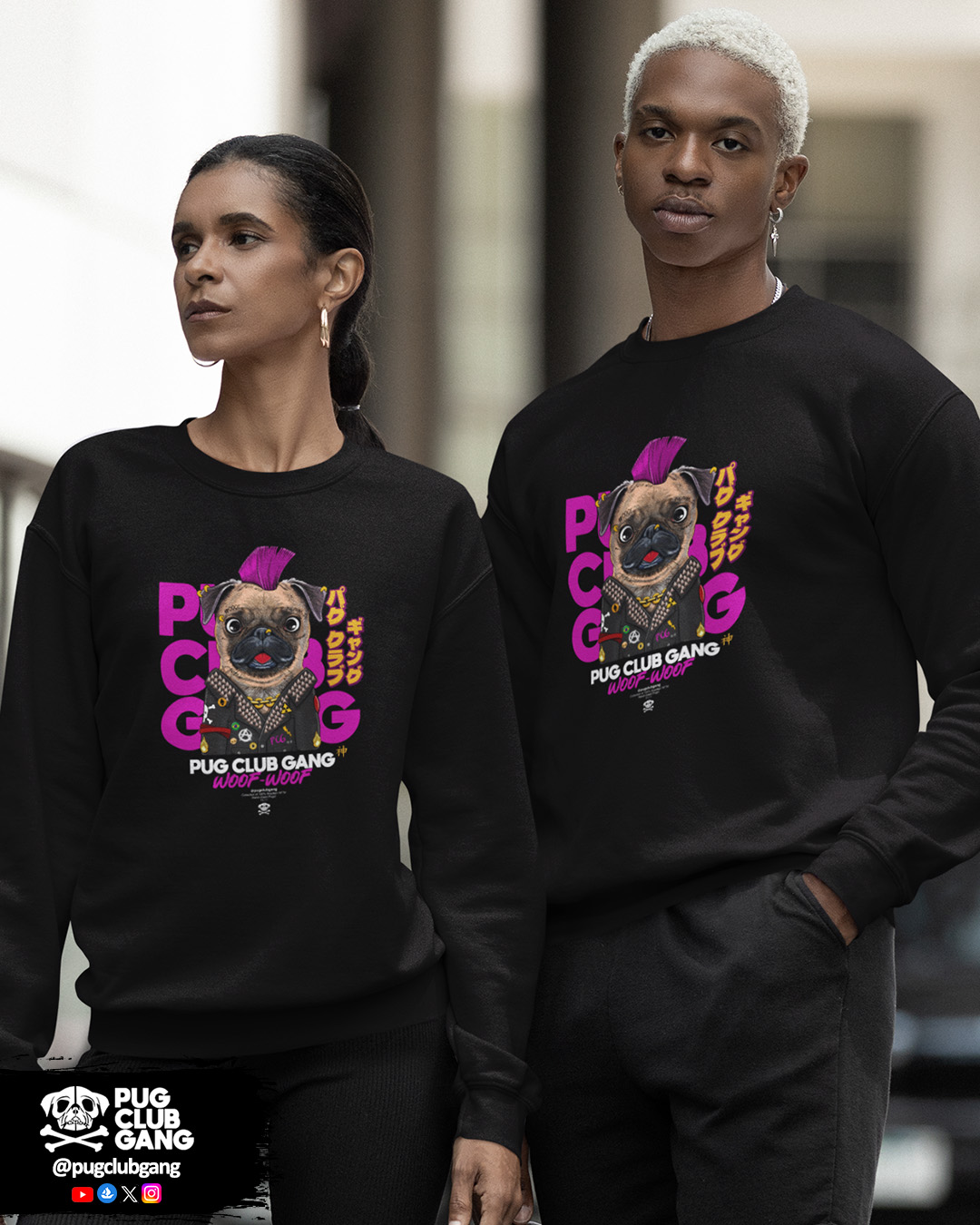 Moletom Pug Club Gang 0001