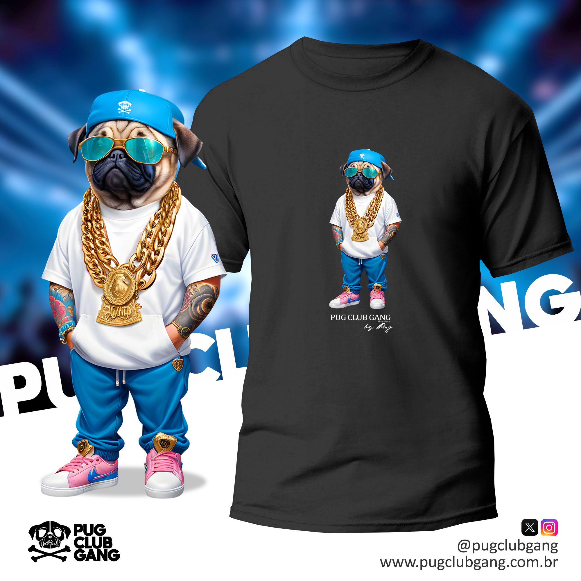 Camiseta Pug - Pug Mc