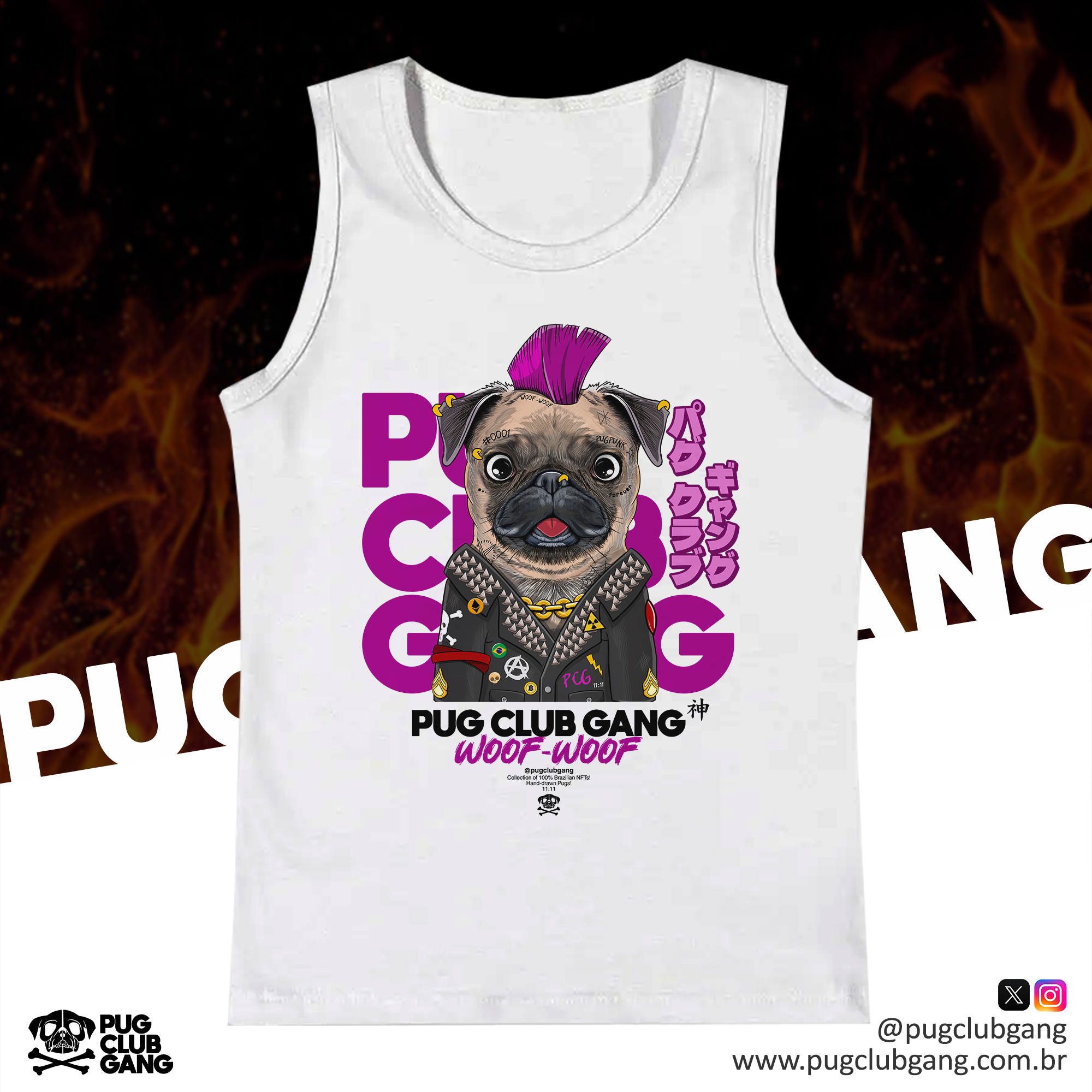 Camiseta Regata Pug Punk