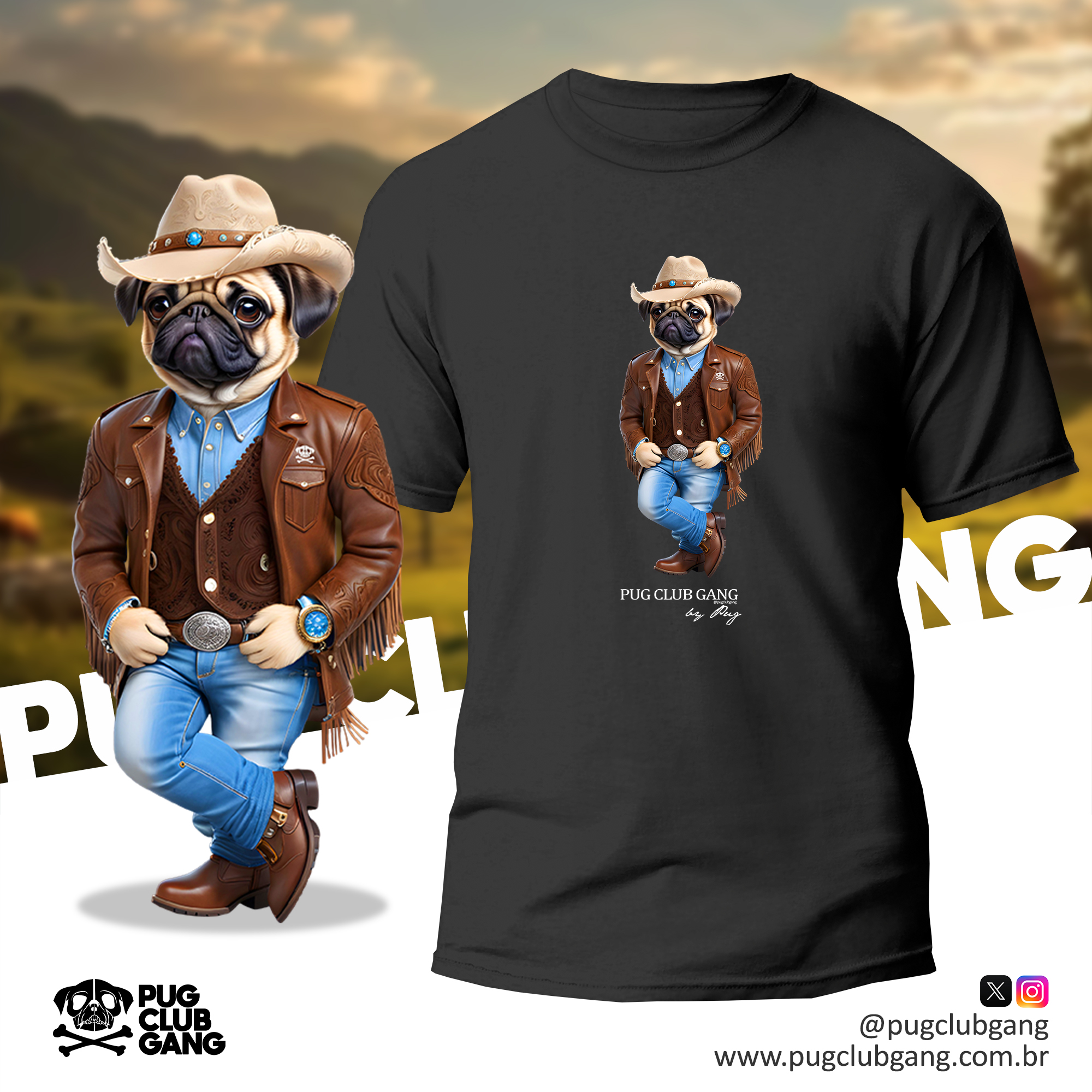 Camiseta Pug - Pug AgroBoy