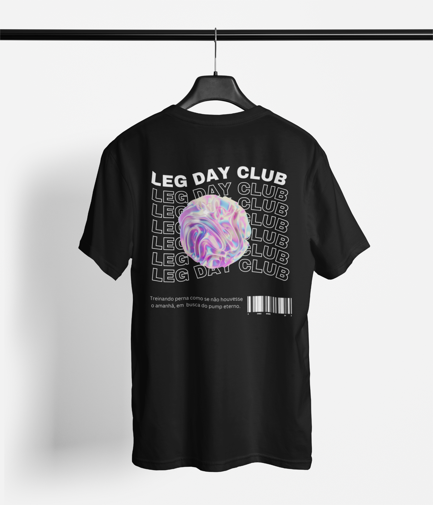 Camiseta Preta - Leg Day Club (Costas)