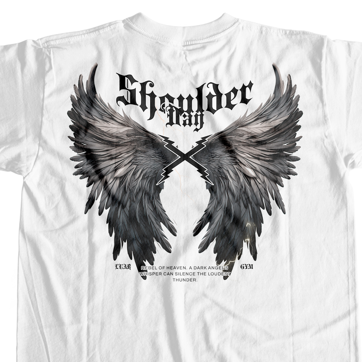 Camiseta Branca - Shoulder Day (Costas)