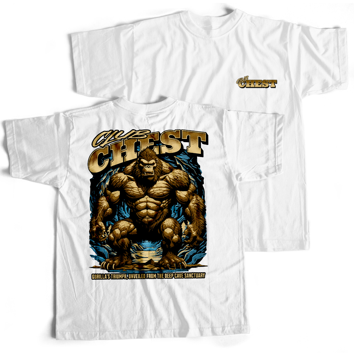 Camiseta Branca - Chest Club (Frente/Costas)