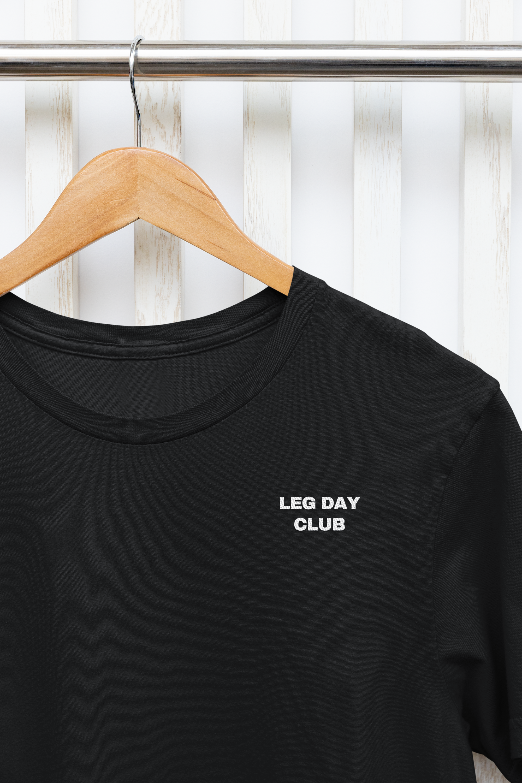 Camiseta Preta - Leg Day Club (Frente/Costas)