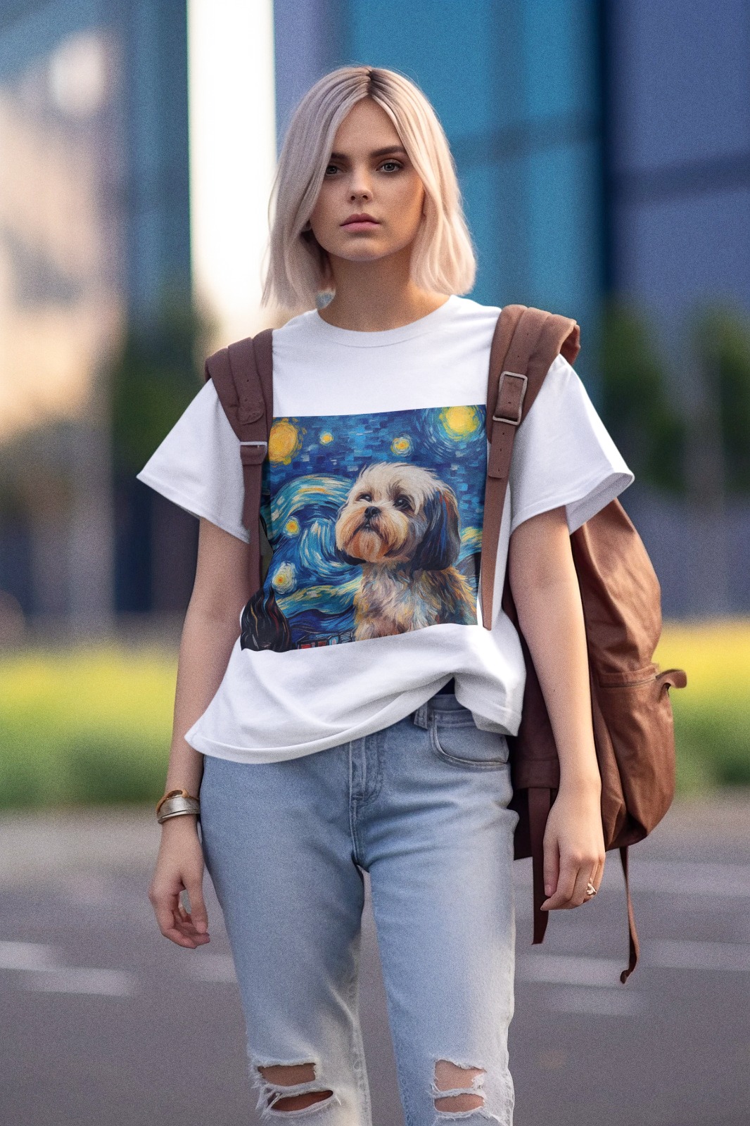 Shih-Tzu na Noite Estrelada