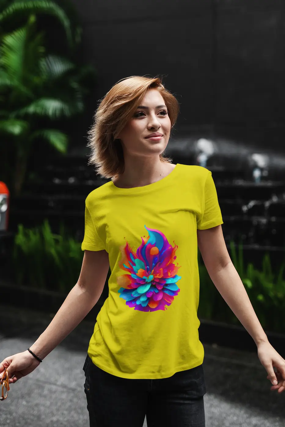 Camiseta Splash de Tinta Neon