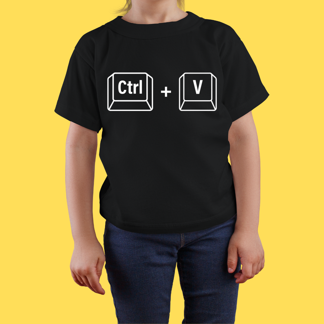 Camiseta Infantil Filho/filha Ctrl+V