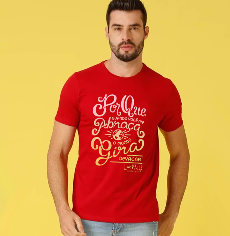 Nome do produto  MUNDO GIRA DEVAGAR - CAMISETA QUALITY