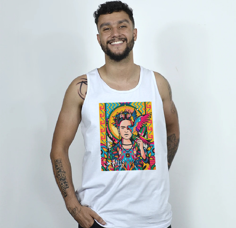 Nome do produto  FRIDA POP ART - REGATA CLASSIC