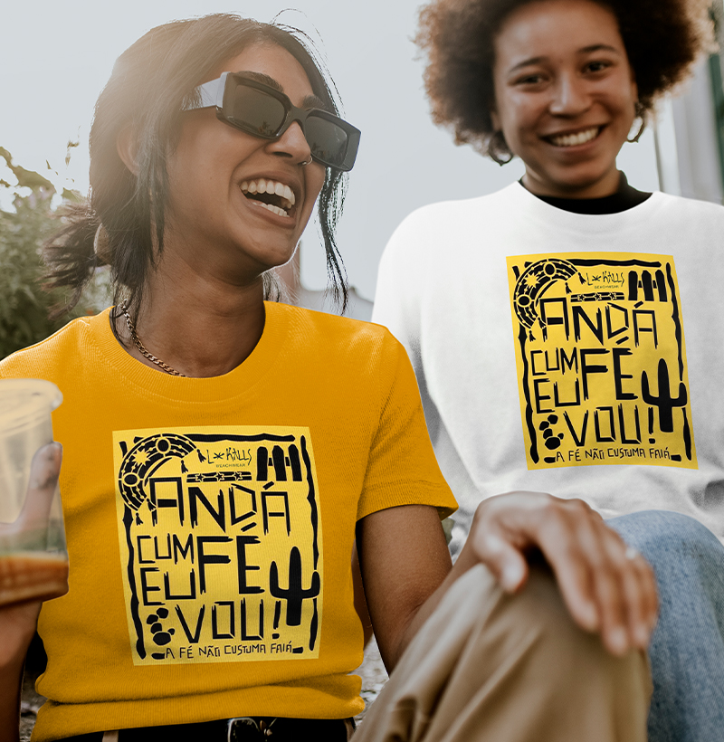 ANDA COM FÉ EU VOU - CAMISETA QUALITY