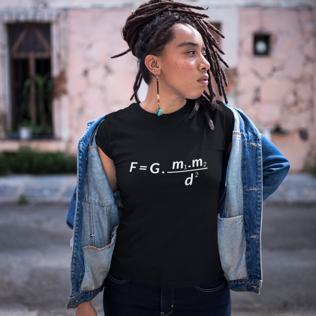 Camiseta Exatas Lei Gravidade Feminina