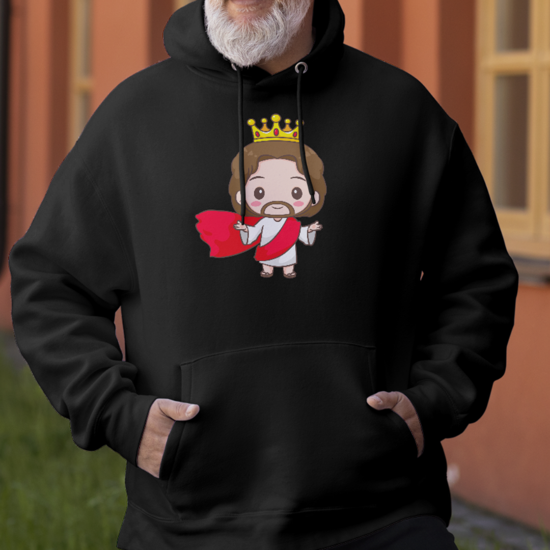 Moletom com Capuz Ilustração - Rei Jesus