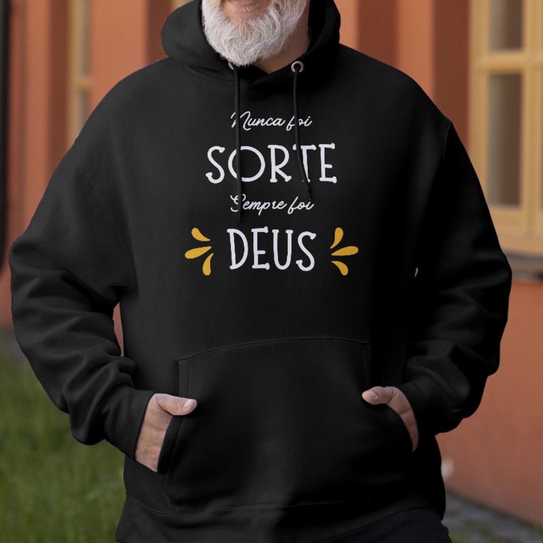 Moletom com Capuz Frases - Nunca foi Sorte