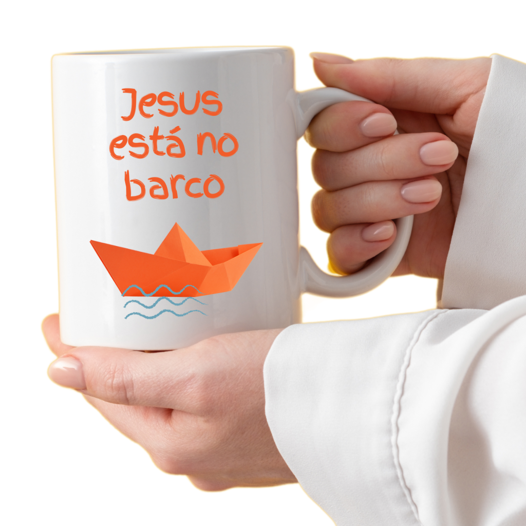 Caneca Frases - Jesus Está no Barco