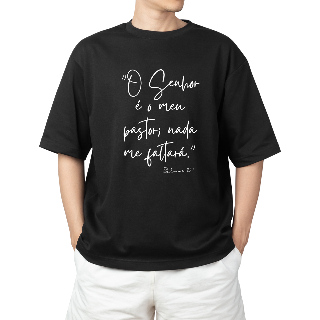 Camiseta Versículo - Salmos 23:1 - O Senhor é o meu Pastor - Plus Size