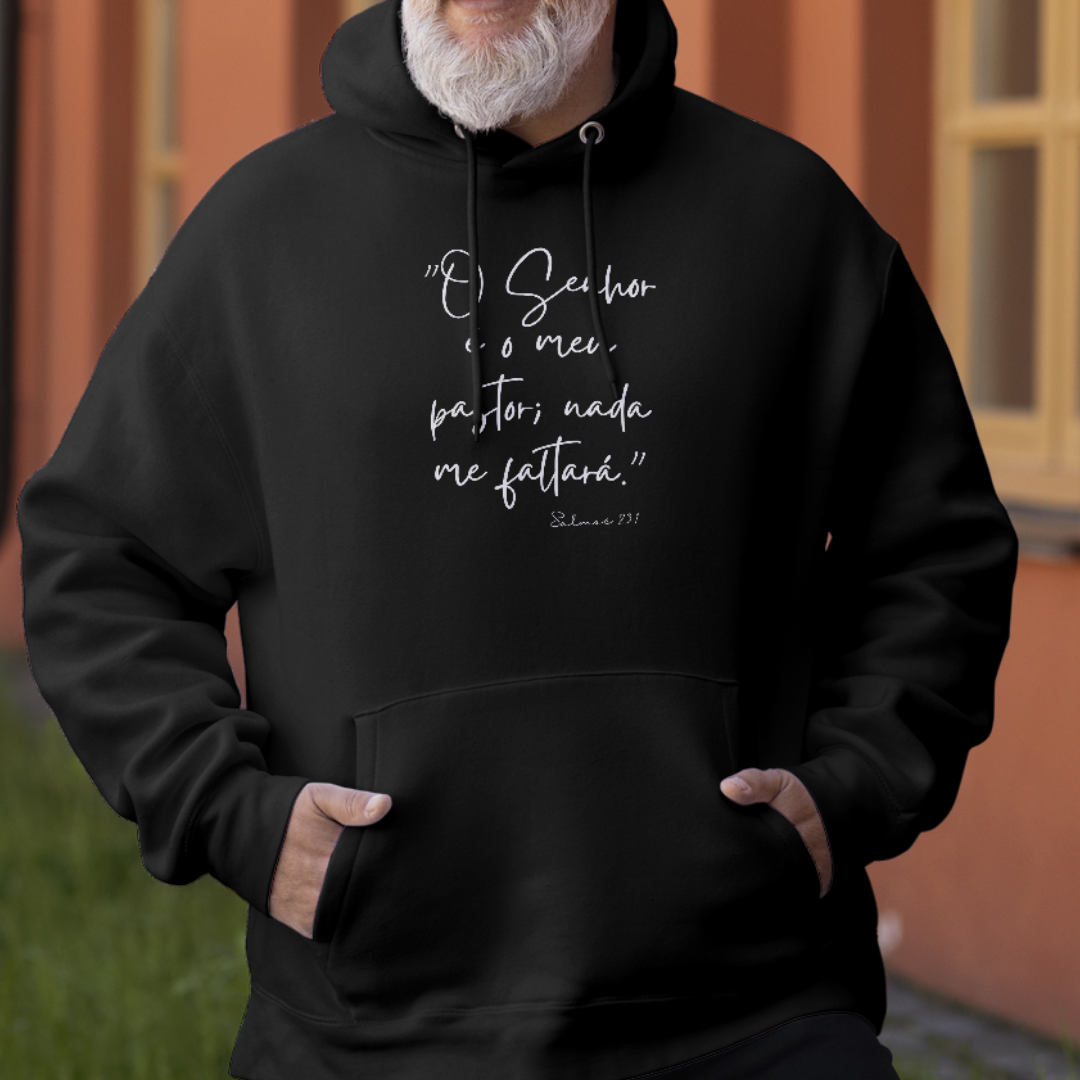 Moletom com Capuz Versículo - Salmos 23:1 - O Senhor é o meu Pastor