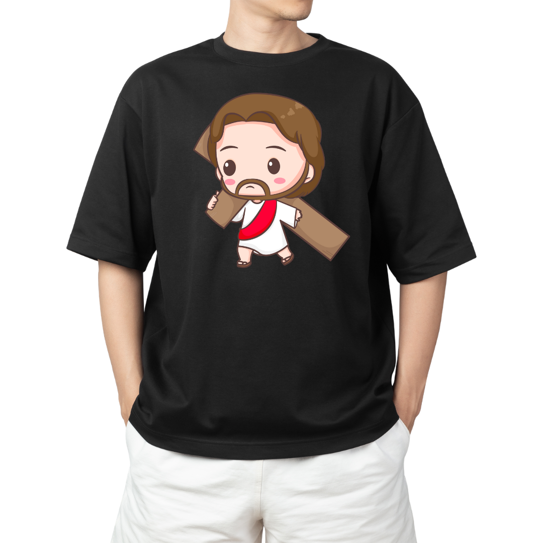 Camiseta Ilustração - Cristo - Plus Size