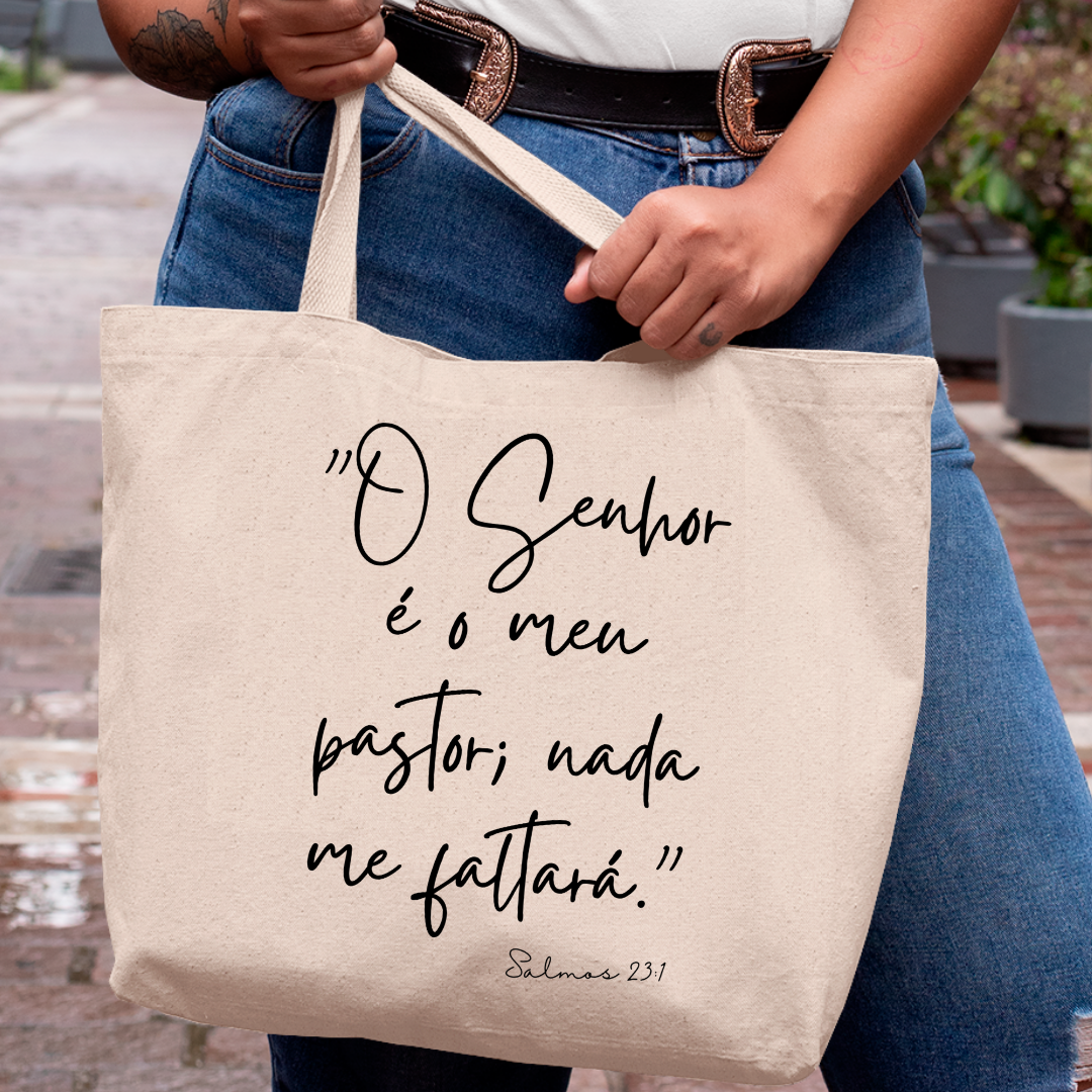 Eco Bag Versículo - Salmos 23:1 - O Senhor é o meu Pastor