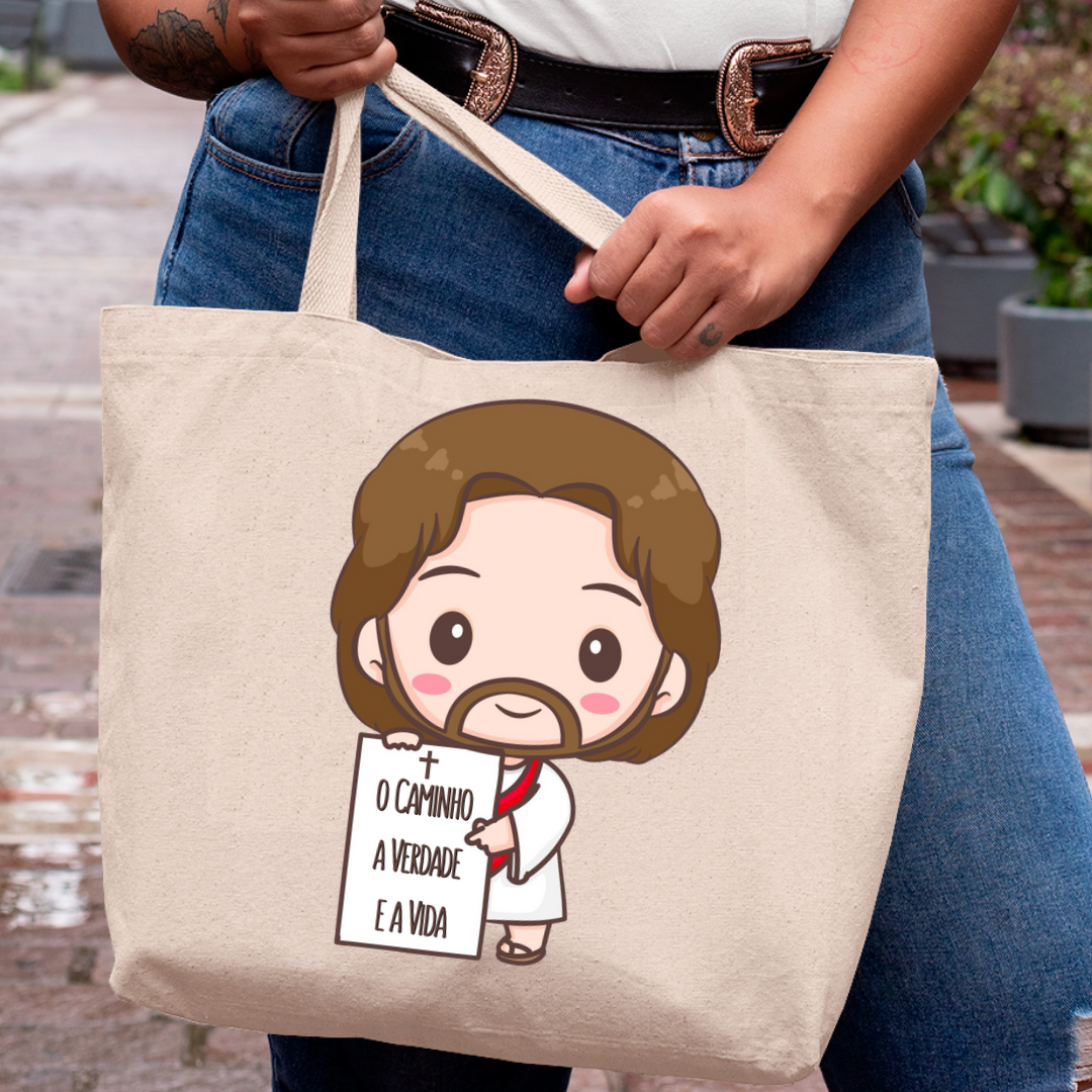  Eco Bag Ilustrações - Caminho, Verdade e Vida