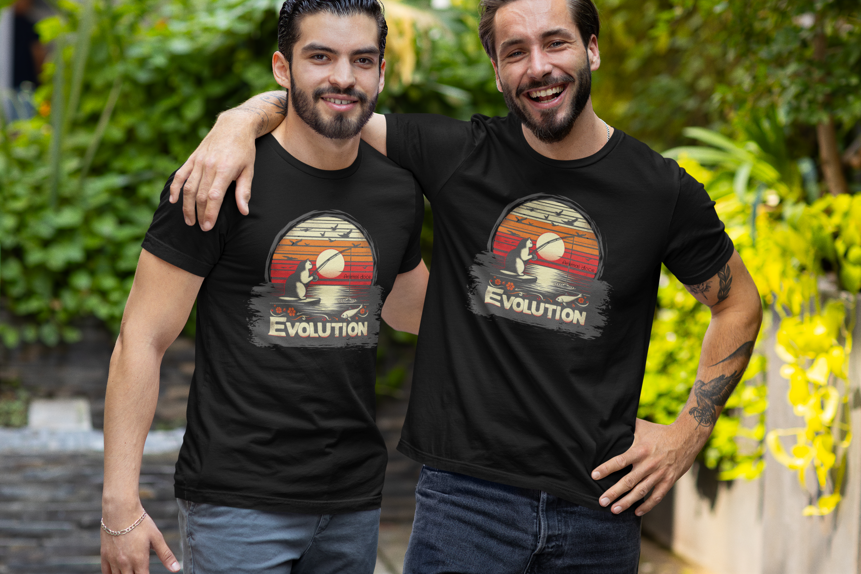 CAMISETA T-SHIRT QUALITY, CAT EVOLUTION