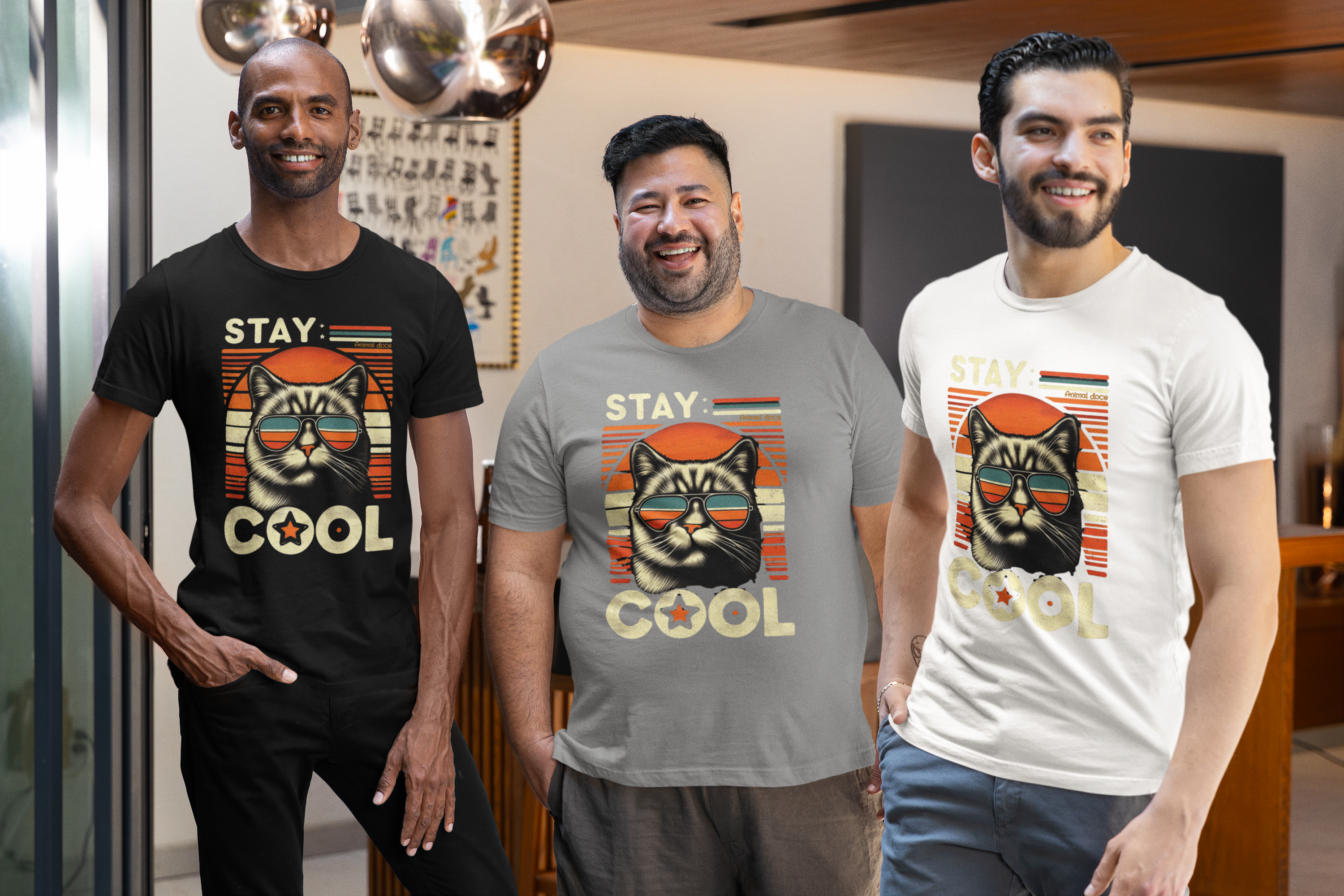 CAMISETA T-SHIRT QUALITY CAT, STAY COOL