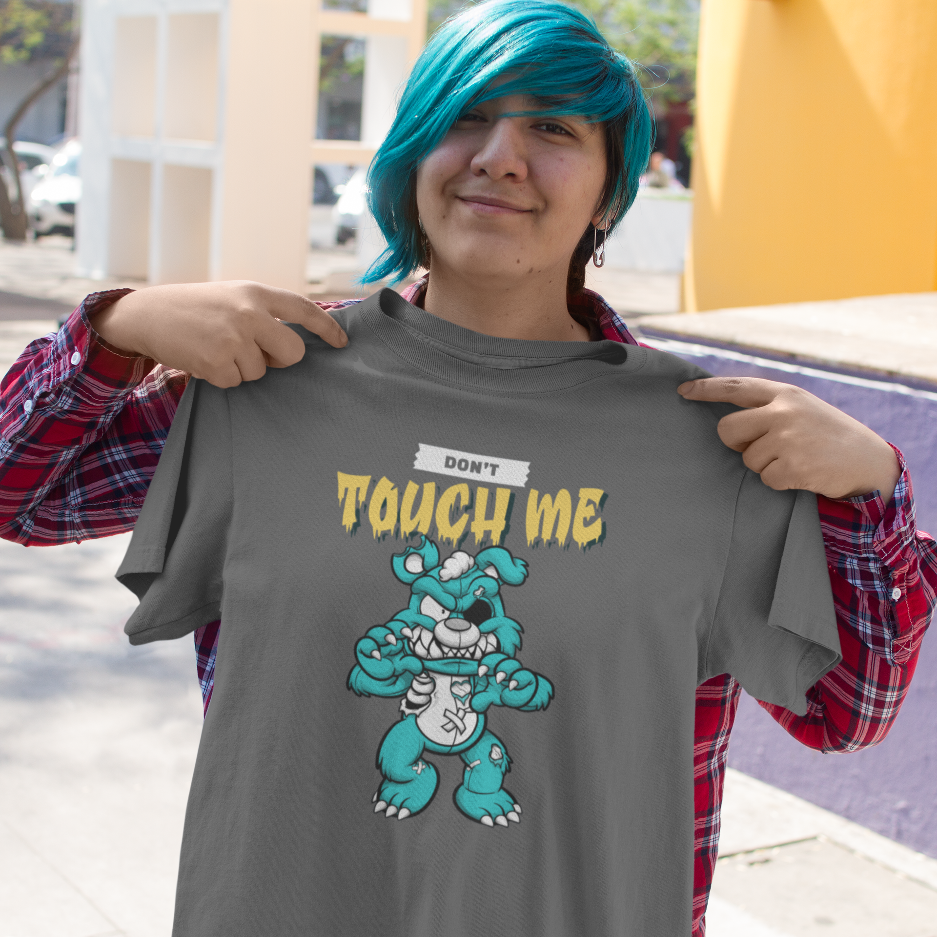 CAMISETA T-SHIRT ESTONADA, LINHA PSYCHO DON´T TOUCH ME
