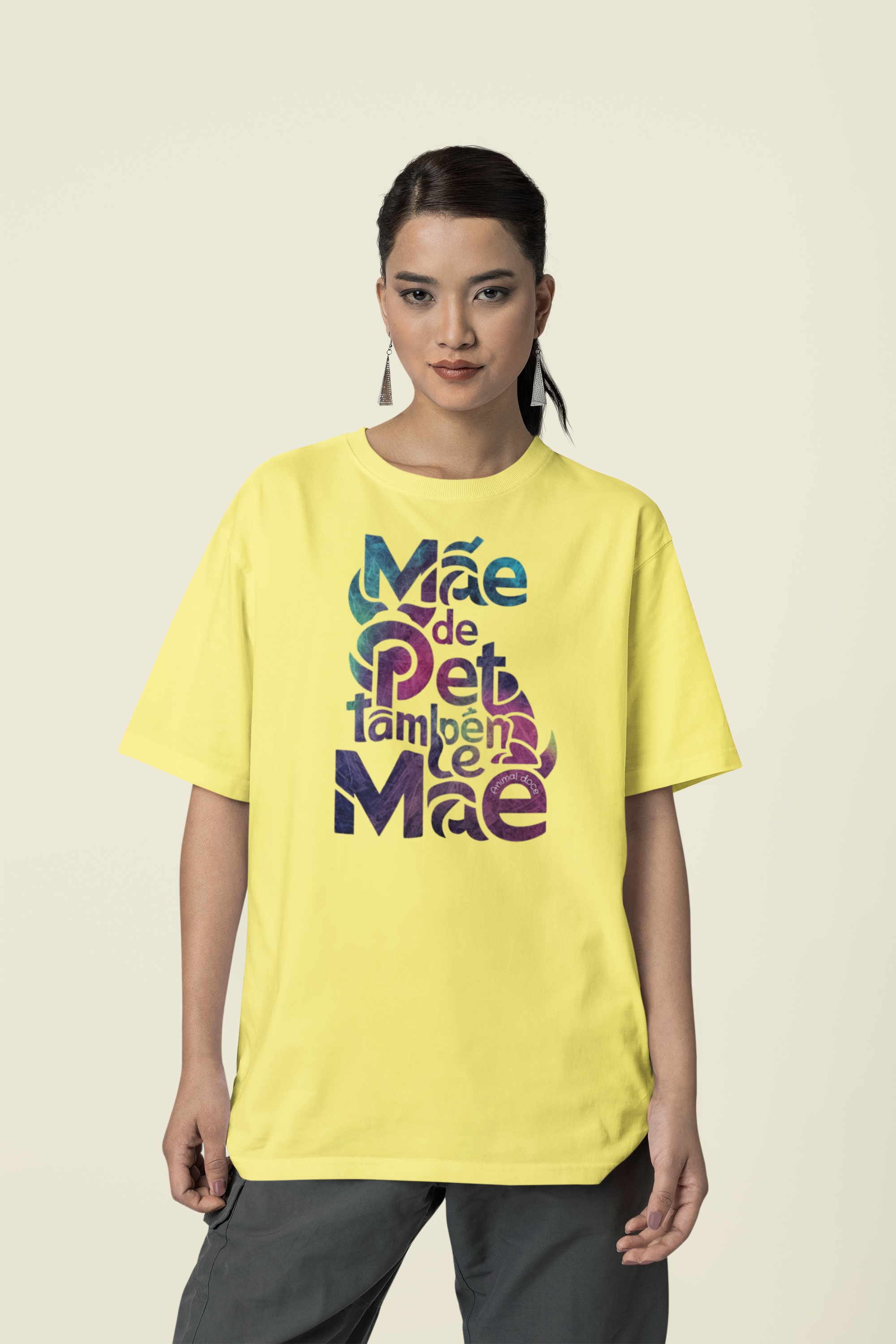 CAMISETA T-SHIRT ESTONADA, MÃE DE PET TAMBÉM E MÃE