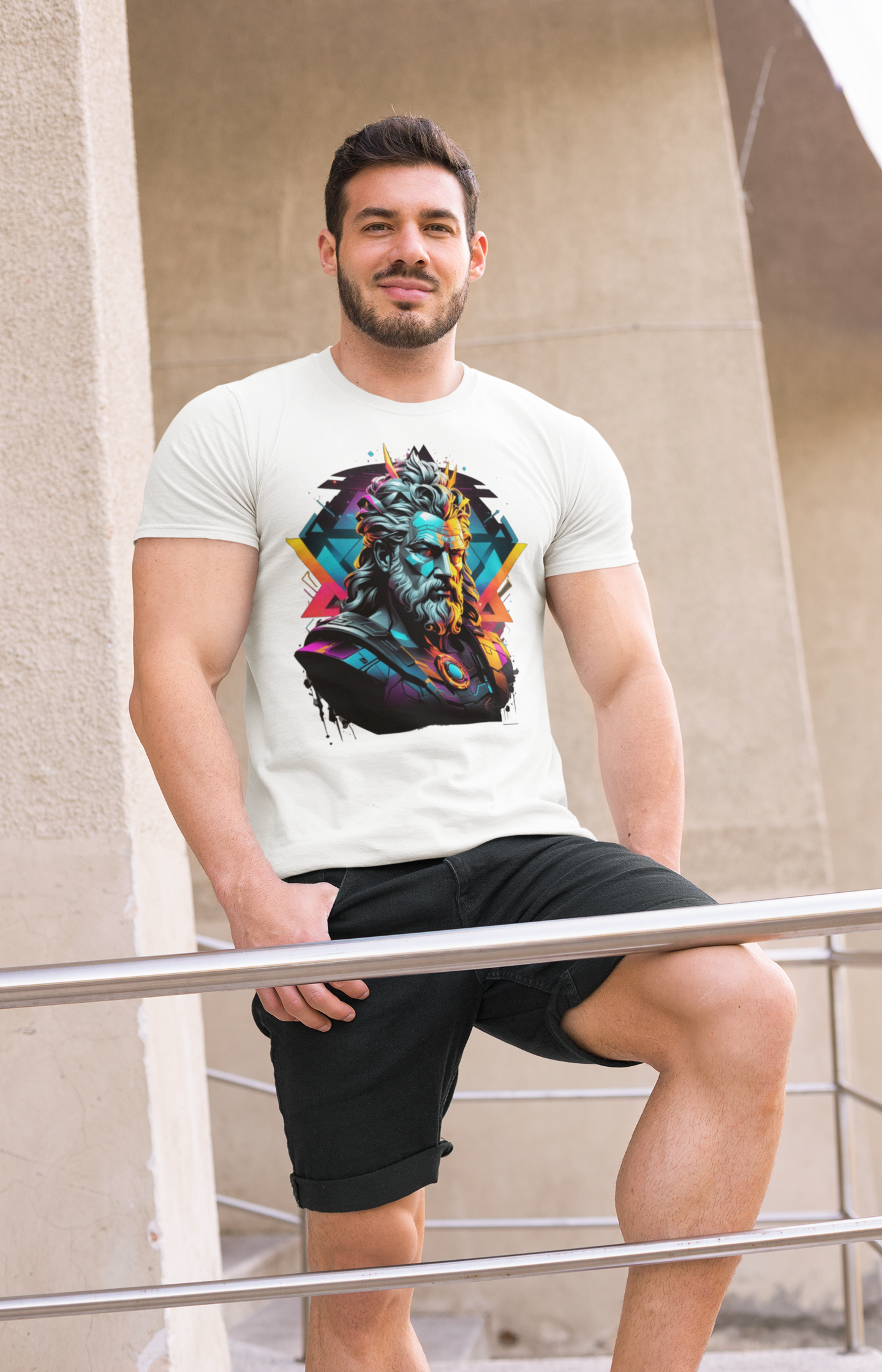 Camiseta - Zeus cyberpunk