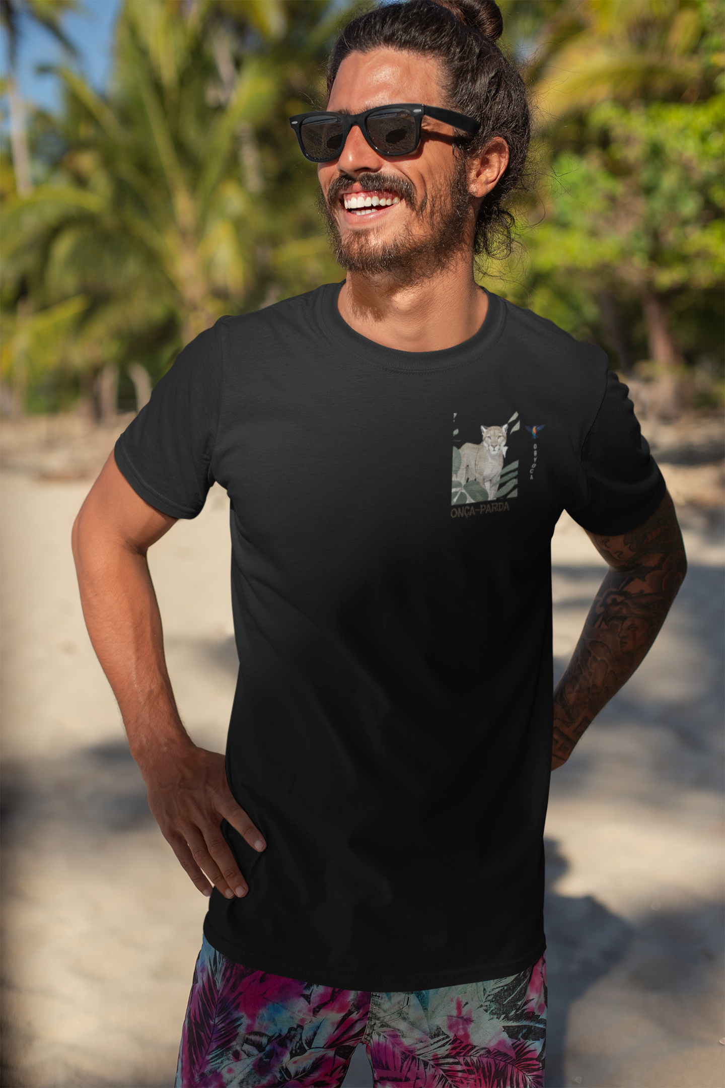 Camiseta Onça-parda - Coleção Raiz - Masculina