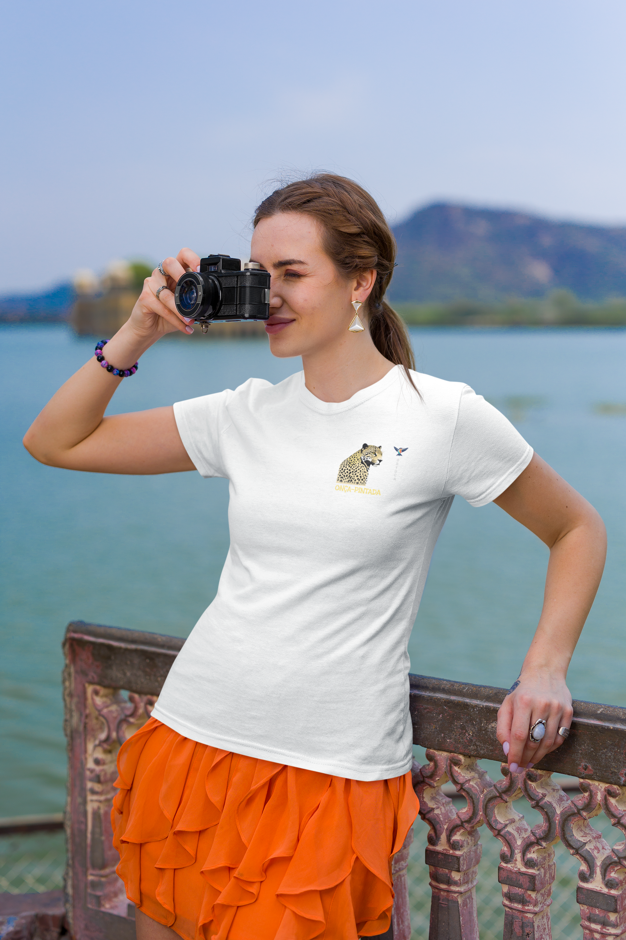 Camiseta Onça Pintada - Coleção Raiz - Feminina