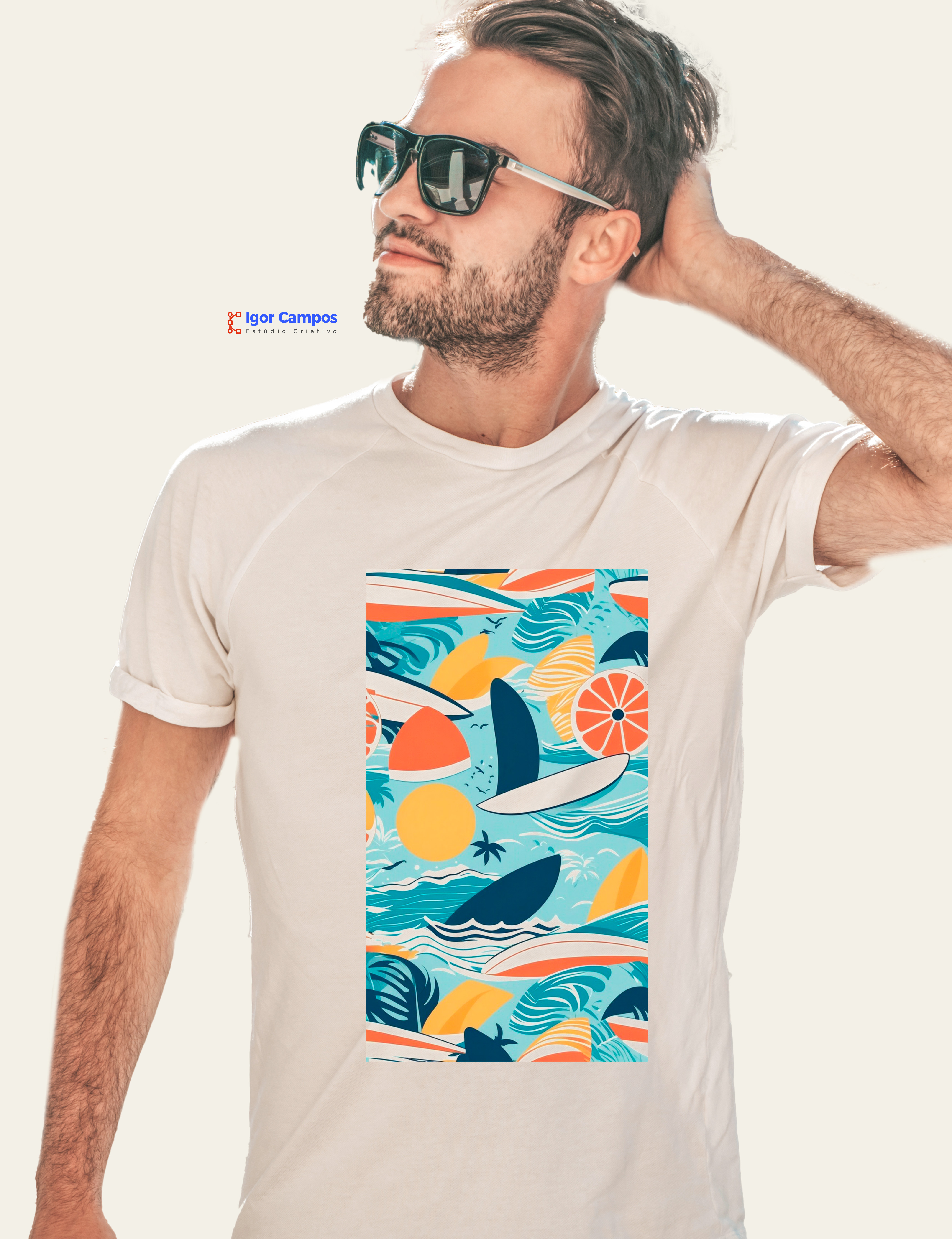 Camiseta Masculina Tropical 