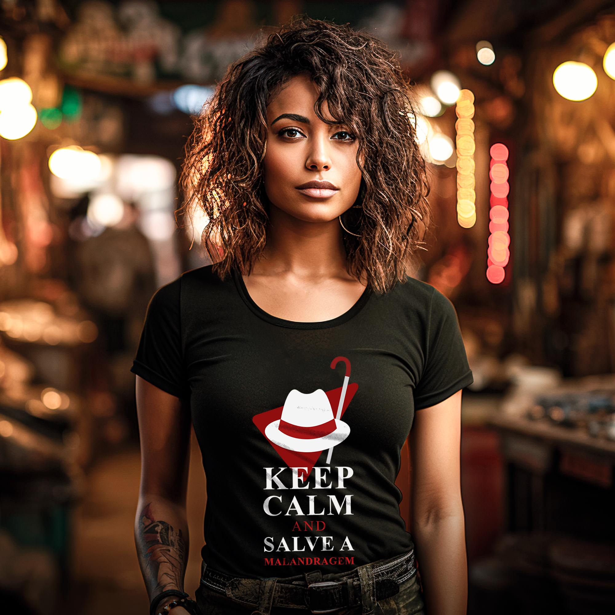 Camiseta Baby Long Keep Calm and Salve Malandragem